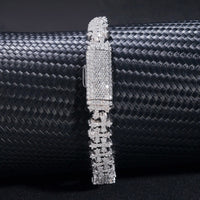 Pass Diamond Tester Silver 925 Gold Plated Hip Hop Jewelry Custom VVS Moissanite Cuban Link Chain Cross Bracelet