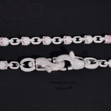 New Trendy Iced Out 13MM Figaro Chain 925 Sterling Silver VVS Moissanite Diamond Cuban Link Chain Men Necklaces
