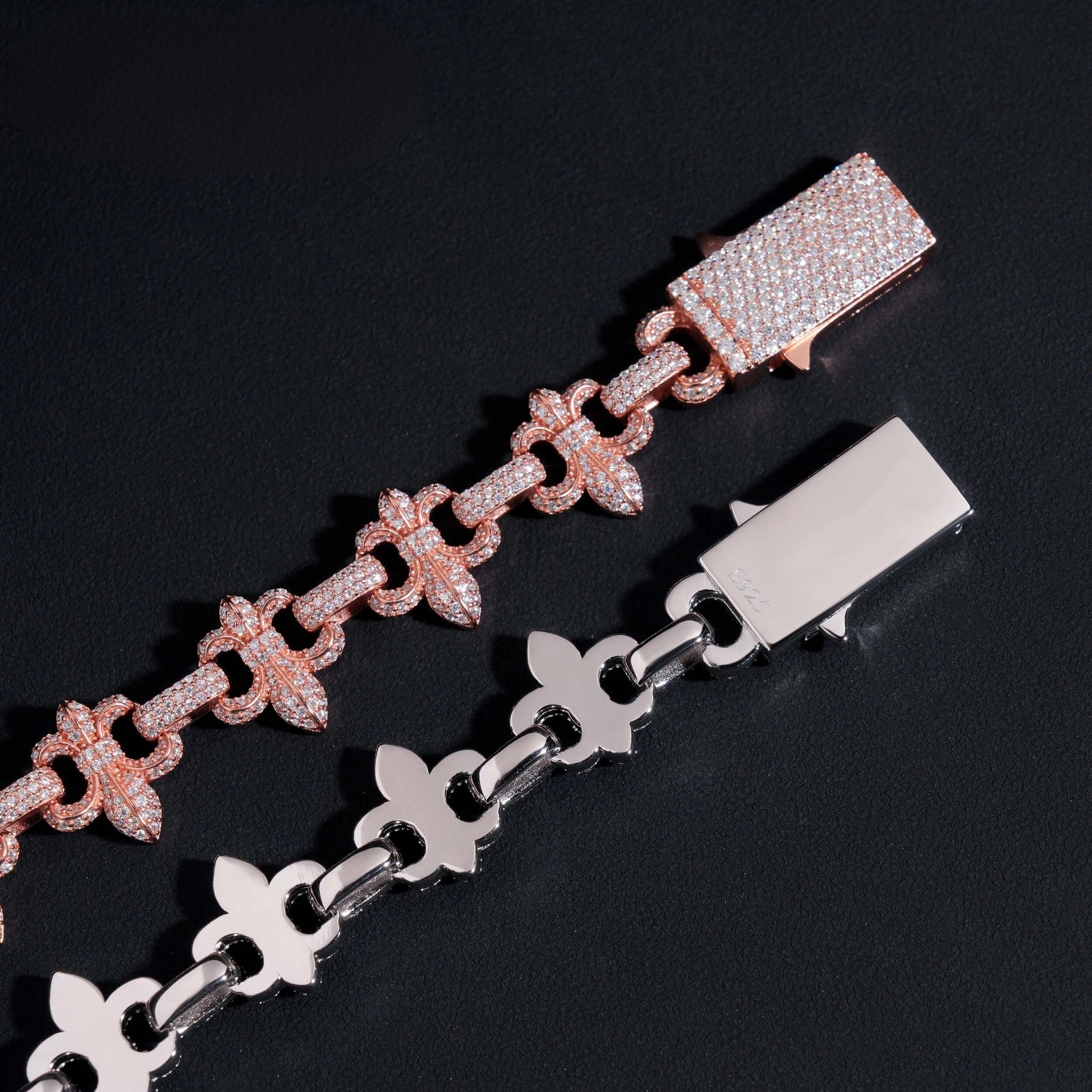 New Arrivals Fashion Infinity Hip Hop Top Quality VVS Moissanite 925 Silver Iced Out Bracelets