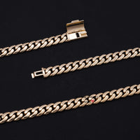 Plain Cuban Necklace Unisex Necklace Jewelry 8MM 22" 68.4 Gram 10K Solid Real Gold Cuban Link Chain