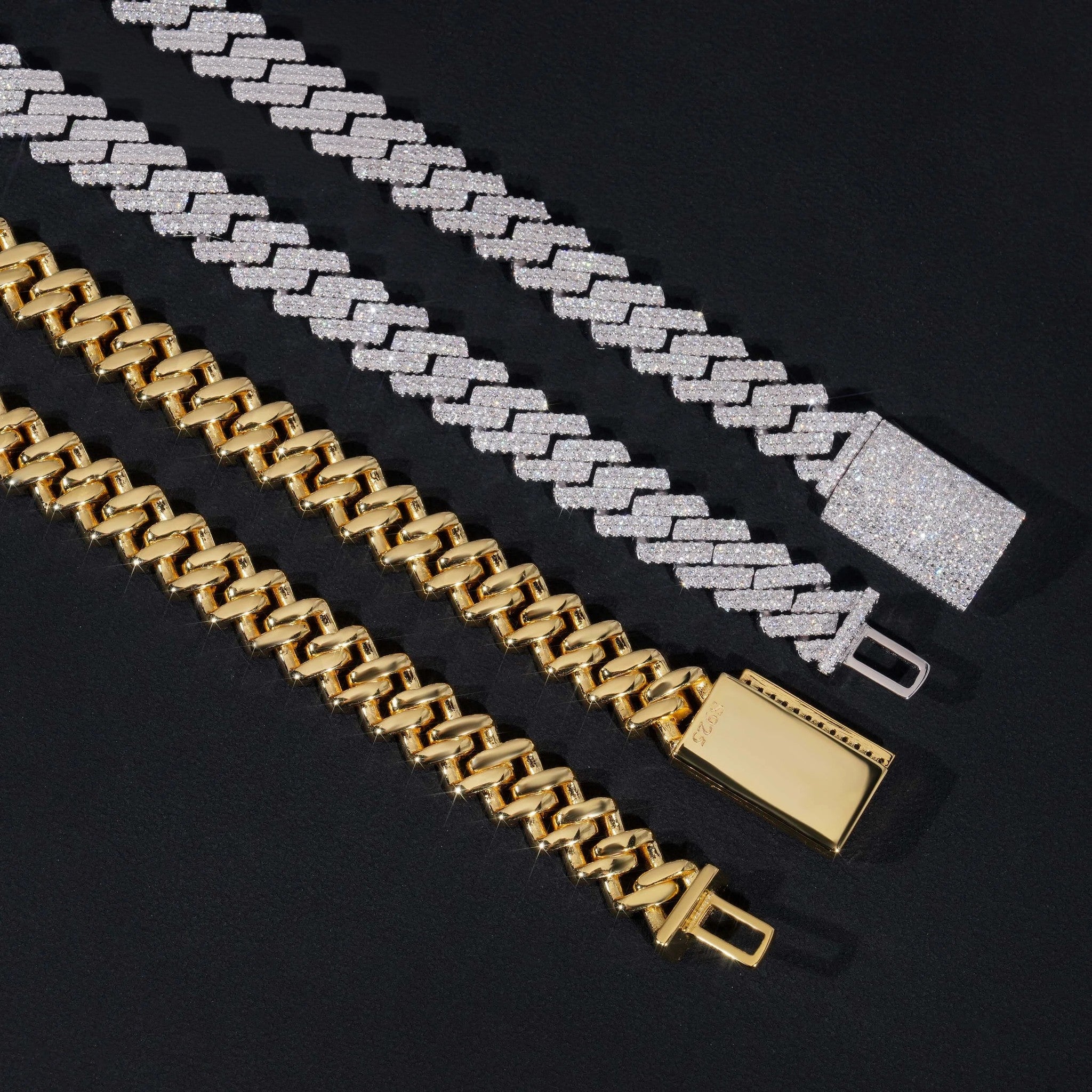 Factory Price 10mm Width 2Rows 925 Solid Silver Iced Out GRA