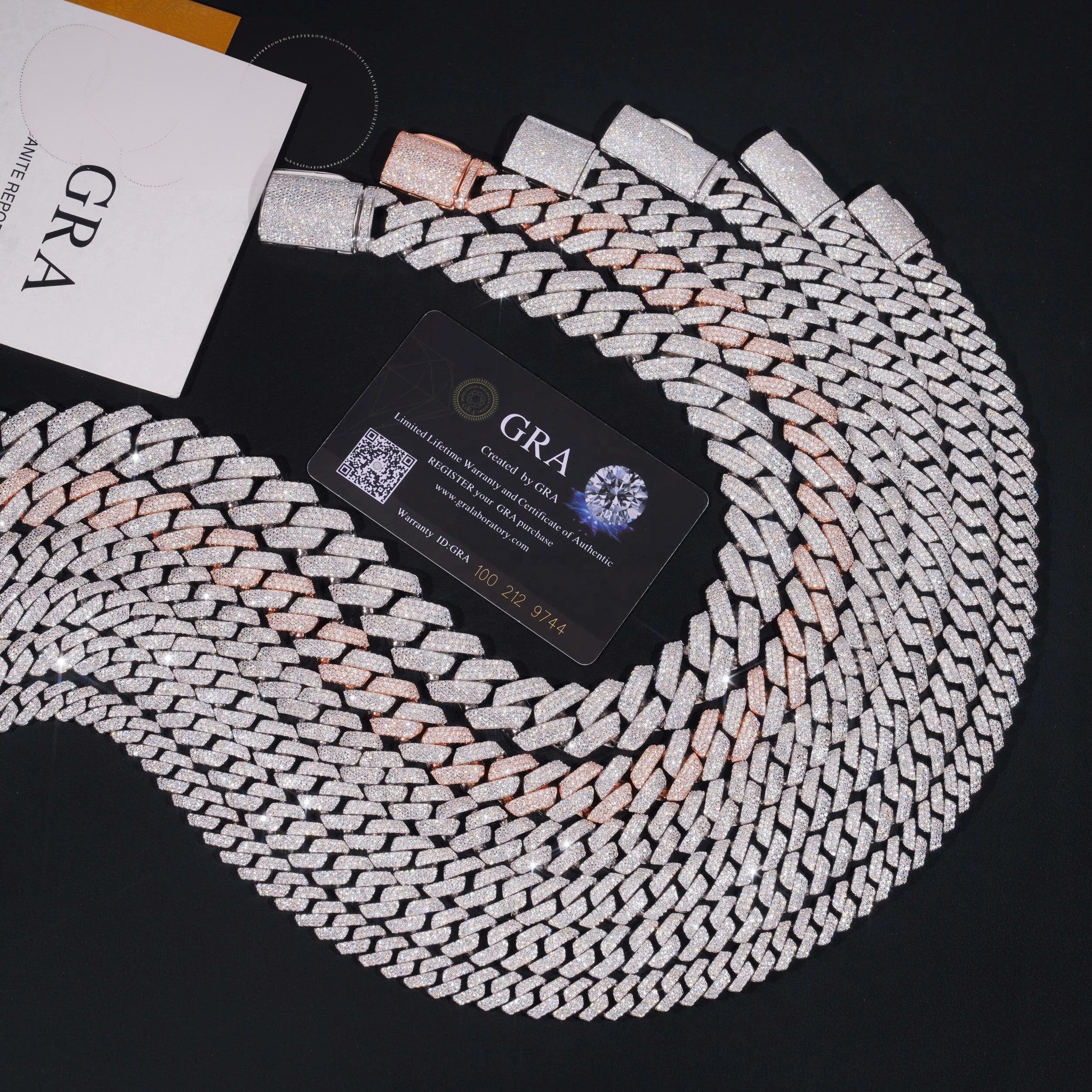 Iced Out Jewelry Classic 10mm 12mm 13mm 14mm 15mm 18mm Moissanite Diamond Hip Hop 925 Silver Cuban Link Chain