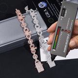 Pass Diamond Tester 925 Sterling Silver Hip Hop Iced Out Cross Infinity Cuban Link Moissanite Diamond Bracelet