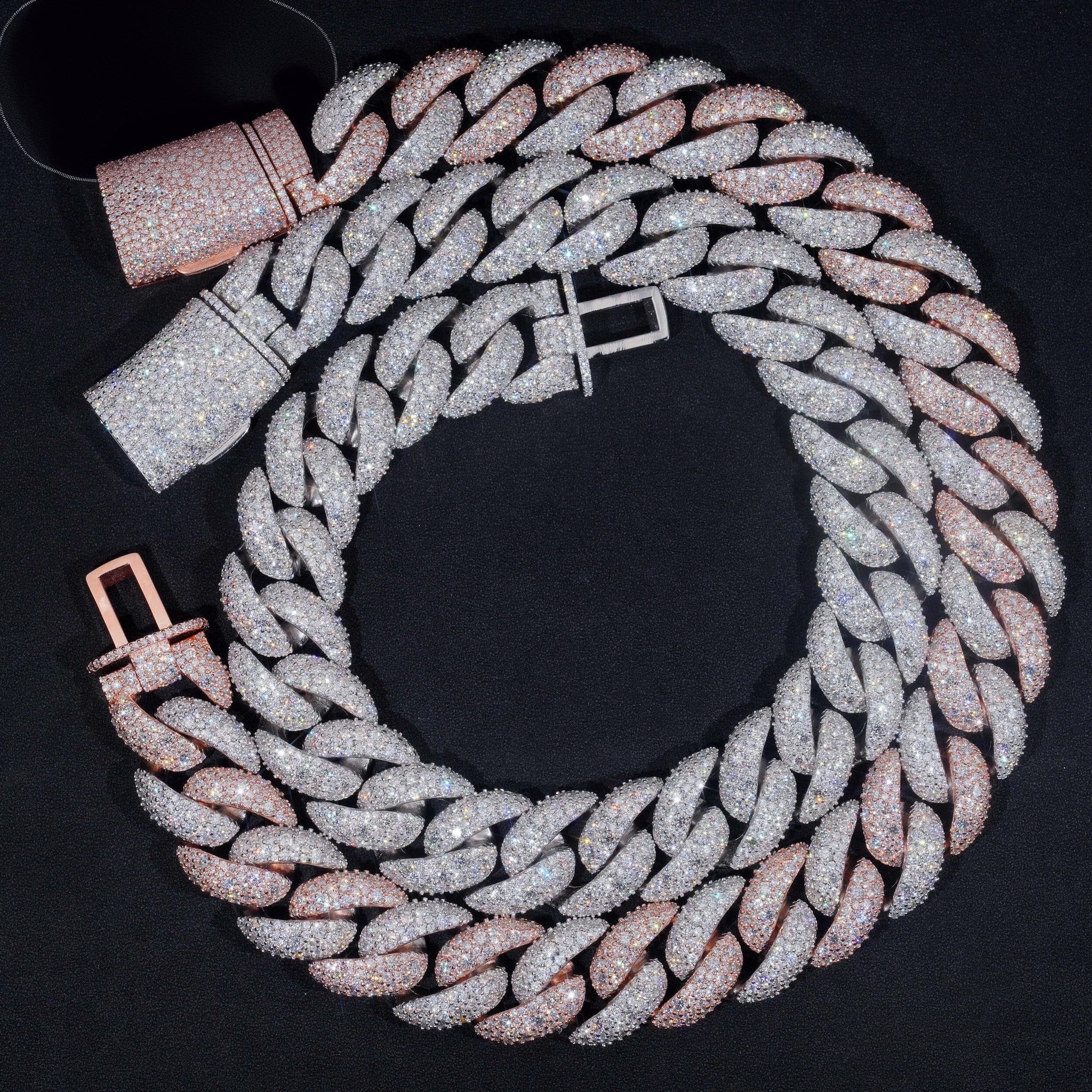 Big Heavy Solid 28MM GRA Certificate 925 Sterling Silver Miami Moissanite Diamond Cuban Link Chain
