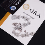 New Arrival Hip Hop Jewelry 925 Sterling Silver Pass Diamond Tester Iced Out Cross Infinity Link Moissanite Cuban Bracelet