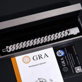Fine Jewelry Hip Hop 16mm Mens 925 Sterling Silver Diamond Iced Out VVS Moissanite Cuban Link Bracelet