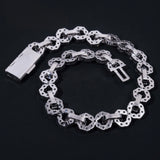 Hip Hop Style Baguette Diamond 925 Sterling Silver Iced Out 16mm Cuban Moissanite Infinity Link Chain