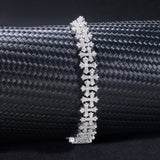 Pass Diamond Tester Silver 925 Gold Plated Hip Hop Jewelry Custom VVS Moissanite Cuban Link Chain Cross Bracelet