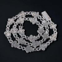 New Arrival VVS Moissanite Necklace Solid 925 Silver Cuban Link Hip Hop Jewelry Iced Out Flower Cross Link Cuban Necklace