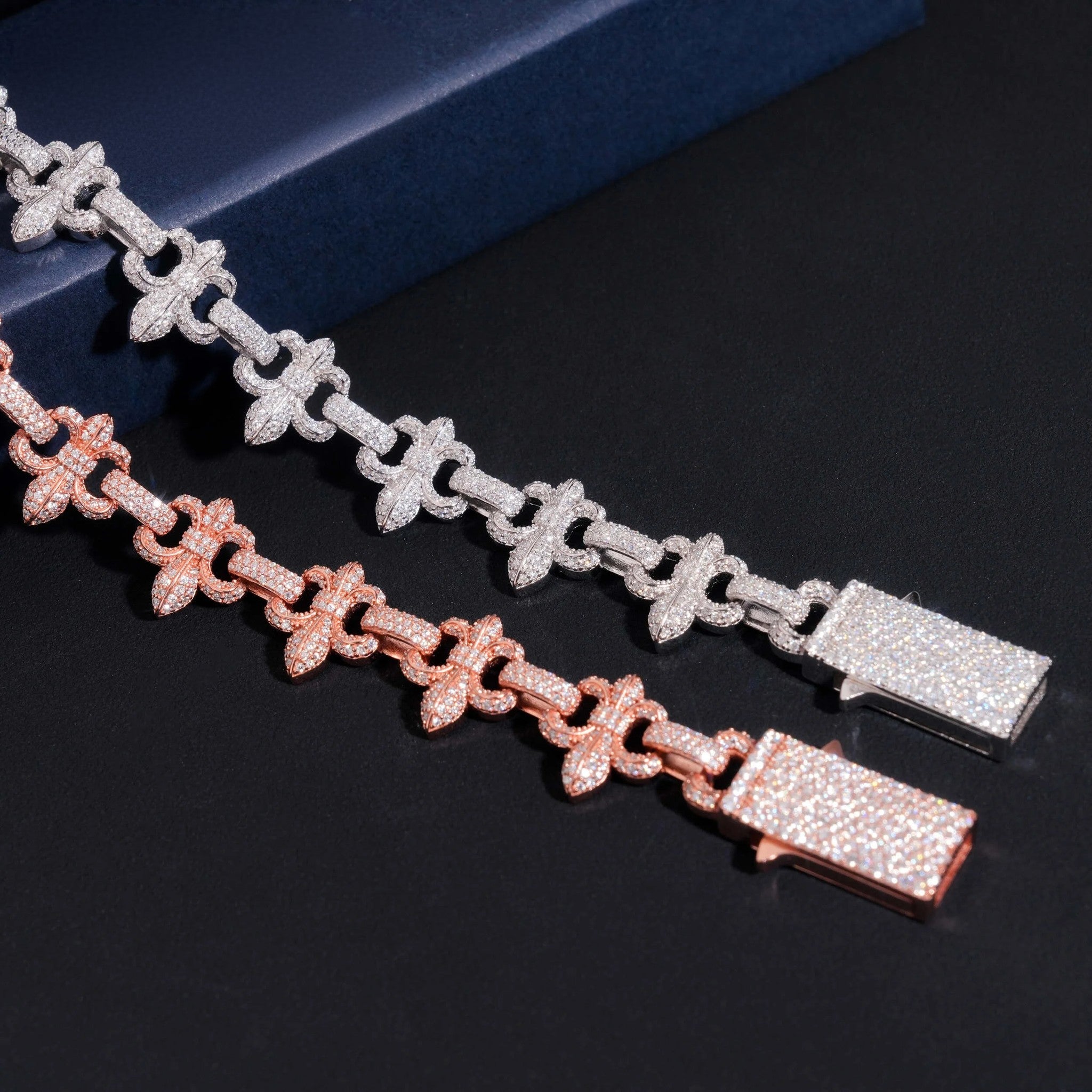 New Arrivals Fashion Infinity Hip Hop Top Quality VVS Moissanite 925 Silver Iced Out Bracelets