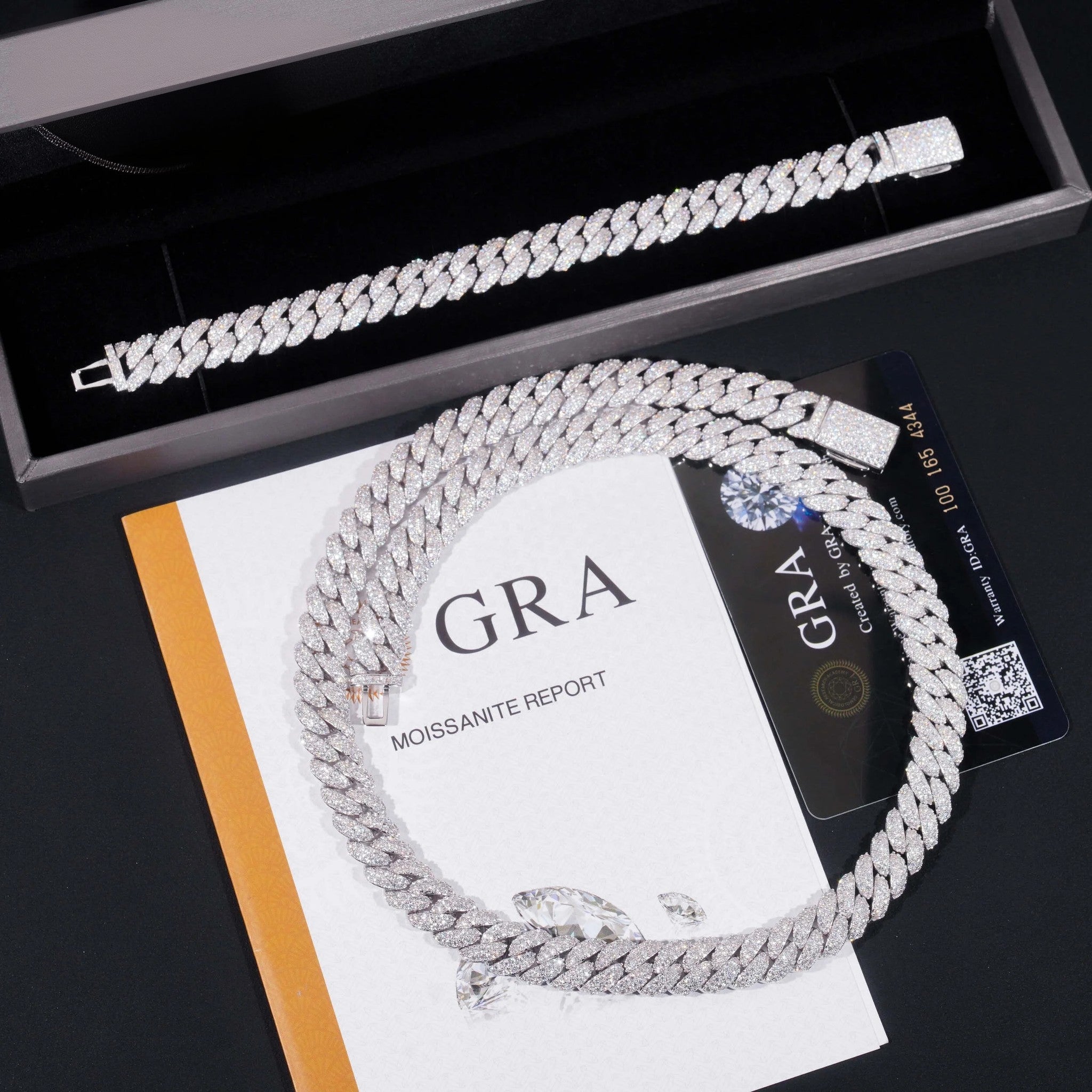 Pass Diamond Tester 925 Sterling Silver Hip Hop Style Iced Out 10mm Moissanite Cuban Link Chain