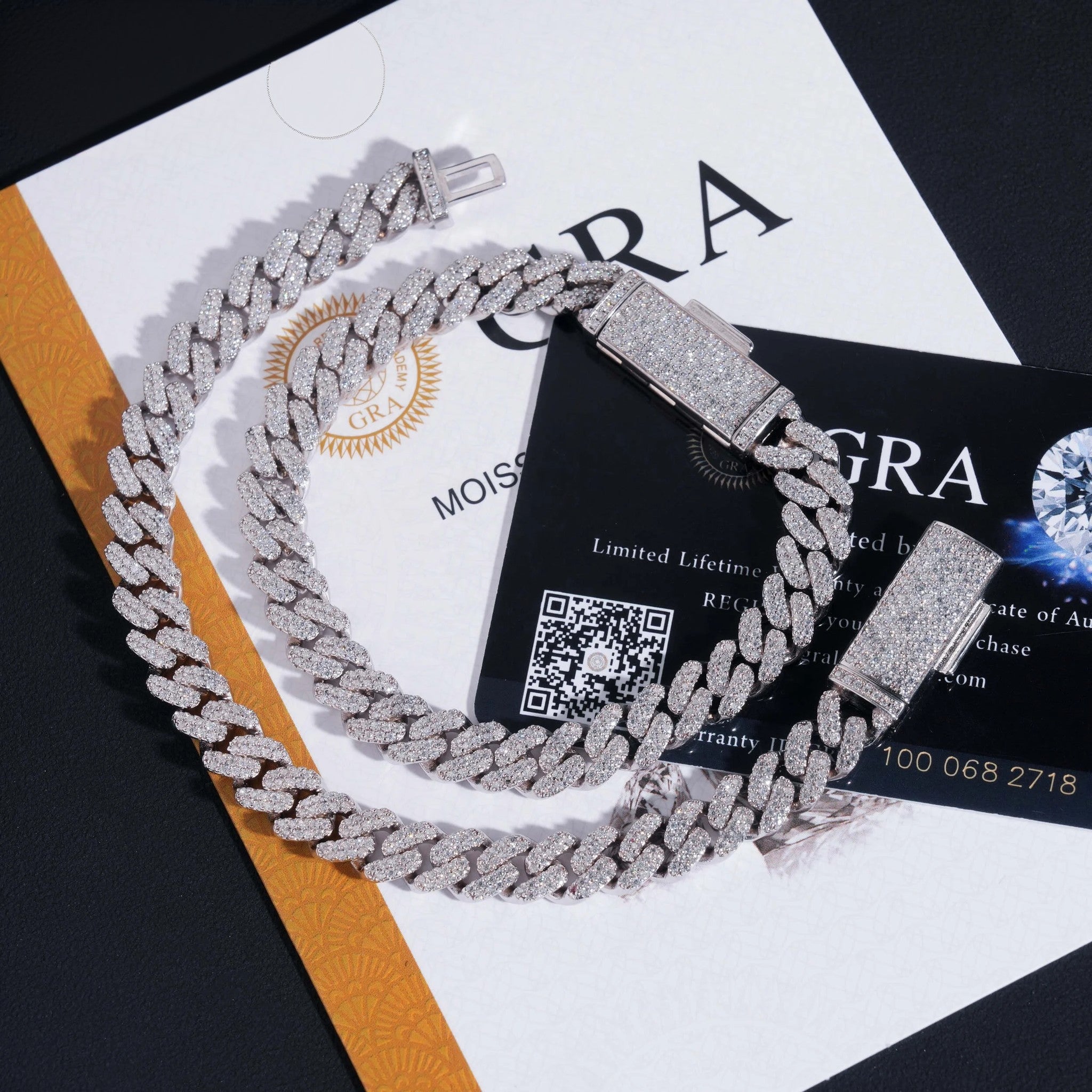 Hot Selling 925 Sterling Silver 8mm Width 2 Row Hip Hop Iced Out Moissanite Cuban Link Bracelet