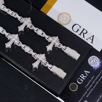 Pass Diamond Tester Silver 925 Gold Plated Hip Hop Jewelry Custom Mens Cross Mix Ball VVS Moissanite Cuban Link Bracelets