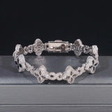 Hot Sale New Design Hip Hop Colorful Marquise 925 Silver VVS Moissanite Iced Out Bracelet