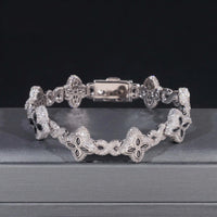 Hot Sale New Design Hip Hop Colorful Marquise 925 Silver VVS Moissanite Iced Out Bracelet