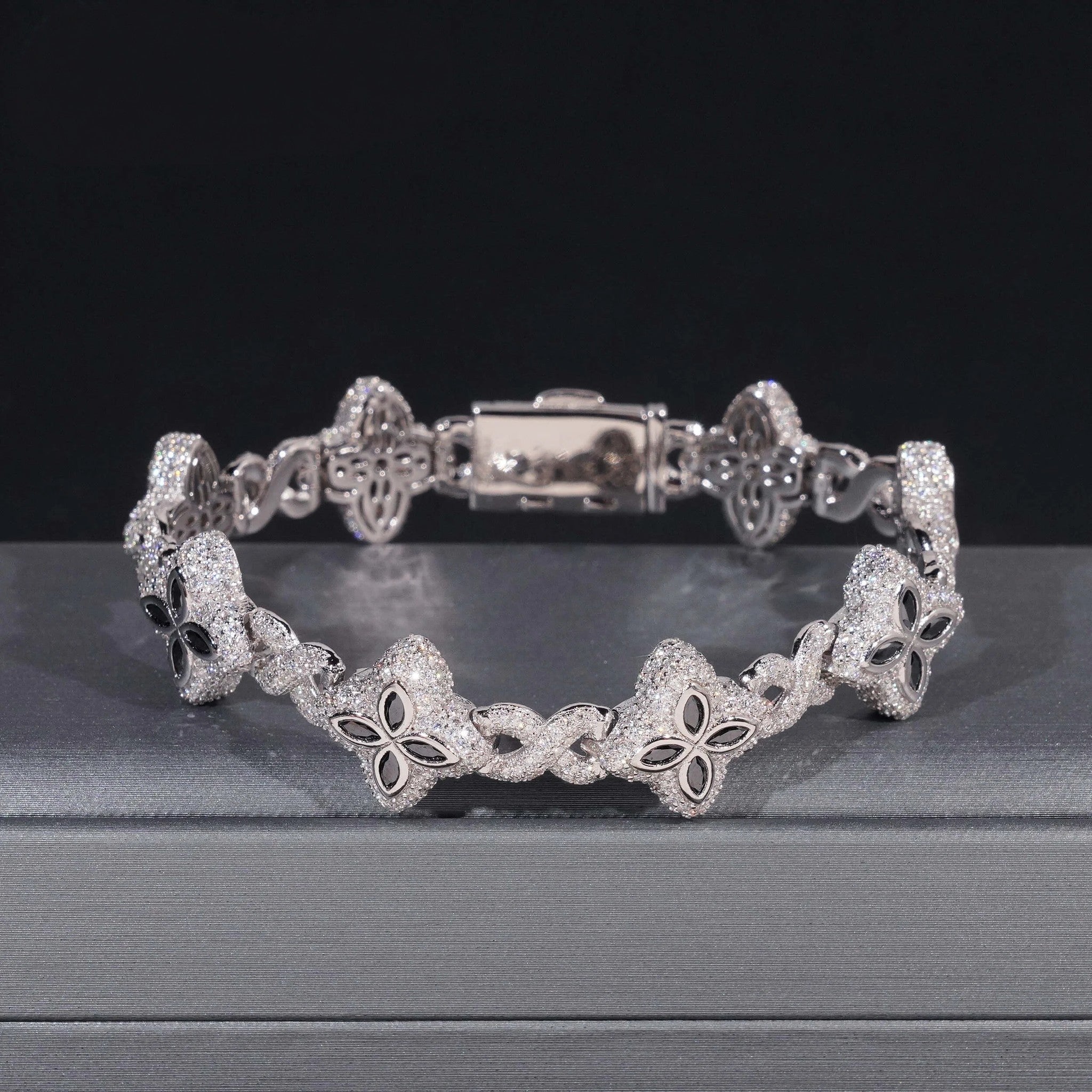 Hot Sale New Design Hip Hop Colorful Marquise 925 Silver VVS Moissanite Iced Out Bracelet