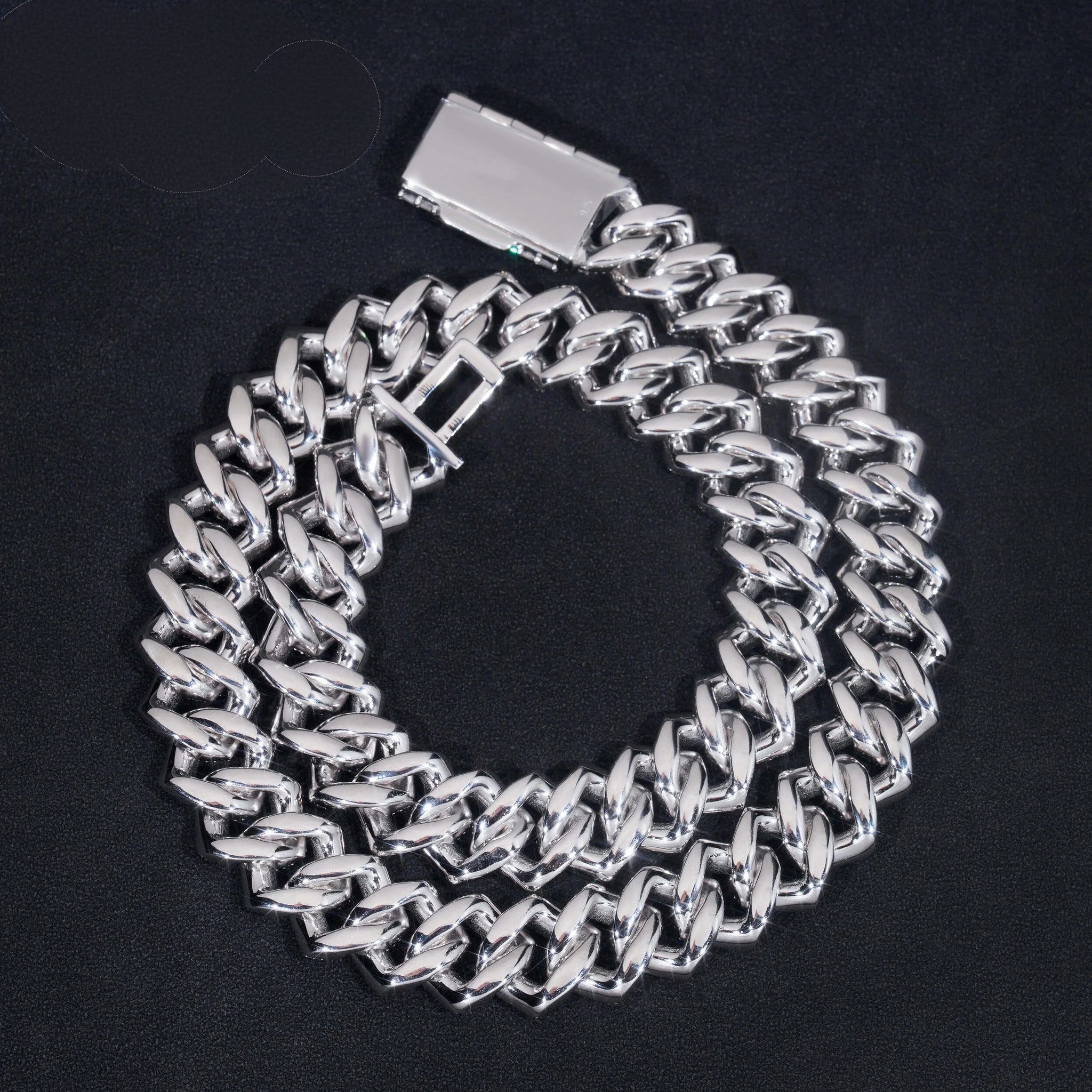 Pass Diamond Tester Rapper Jewelry Iced Out Baguette 18MM 925 Silver Hip Hop Moissanite Cuban Link Chain