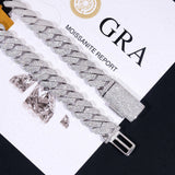 Hot Sale Hip Hip Jewelry GRA Certificate 14mm Three Row 925 Silver Moissanite Iced Out Cuban Link Chain