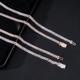 Pass Diamond Tester Iced Out One Row Hip Hop Thin 5mm Width 925 Sliver Moissanite Cuban Link Chain