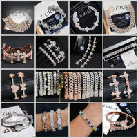 Pass Diamond Tester Silver 925 Gold Plated Hip Hop Jewelry Custom Mens Cross VVS Moissanite Cuban Bracelet