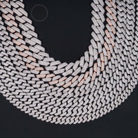 Iced Out Jewelry Classic 10mm 12mm 13mm 14mm 15mm 18mm Moissanite Diamond Hip Hop 925 Silver Cuban Link Chain