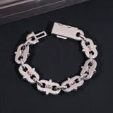 Pass Diamond Tester Silver 925 Gold Plated Hip Hop Jewelry Custom Men Eye Cross Color VVS Moissanite Cuban Link Chain Bracelet