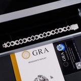 New Design Hip Hop Jewelry Real 925 Sterling Silver Pass Diamond Tester Fully Iced Out Flower Infinity Cuban Link Bracelet