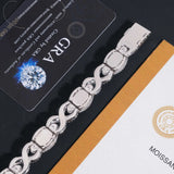 13mm Hip Hop Men Jewelry Diamond Iced Out Infinity Bracelets Colored Moissanite Cuban Link Bracelet Cat Eye Bracelet