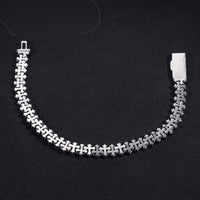 Pass Diamond Tester Silver 925 Gold Plated Hip Hop Jewelry Custom VVS Moissanite Cuban Link Chain Cross Bracelet