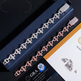 New Arrivals Fashion Infinity Hip Hop Top Quality VVS Moissanite 925 Silver Iced Out Bracelets