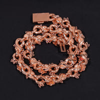 Pass Diamond Tester Rose Gold VVS Moissanite Lab Diamond Silver 925 18MM Flower Cuban Hip Hop Iced Out Jewelry Cuban Link Chain