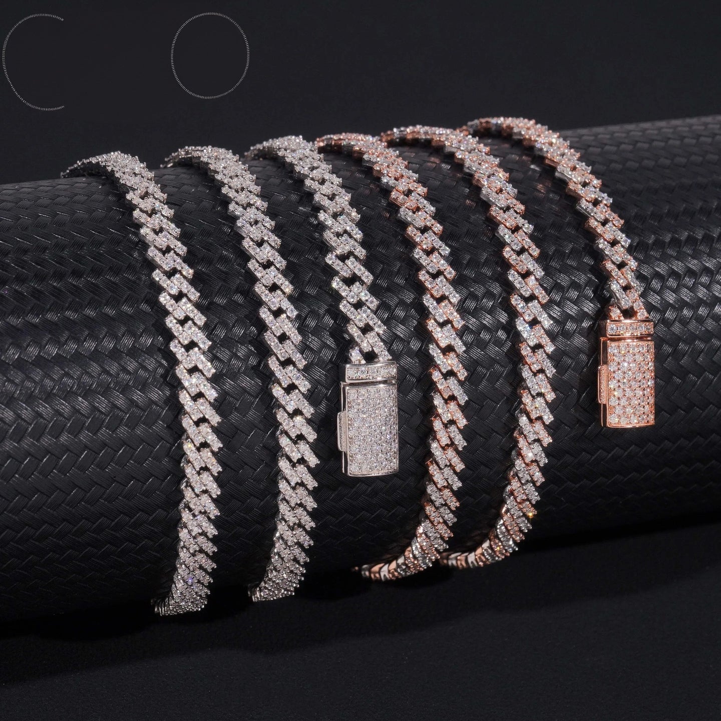 Pass Diamond Tester Iced Out One Row Hip Hop Thin 5mm Width 925 Sliver Moissanite Cuban Link Chain