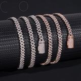 Pass Diamond Tester Iced Out One Row Hip Hop Thin 5mm Width 925 Sliver Moissanite Cuban Link Chain