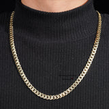 Plain Cuban Necklace Unisex Necklace Jewelry 8MM 22" 68.4 Gram 10K Solid Real Gold Cuban Link Chain